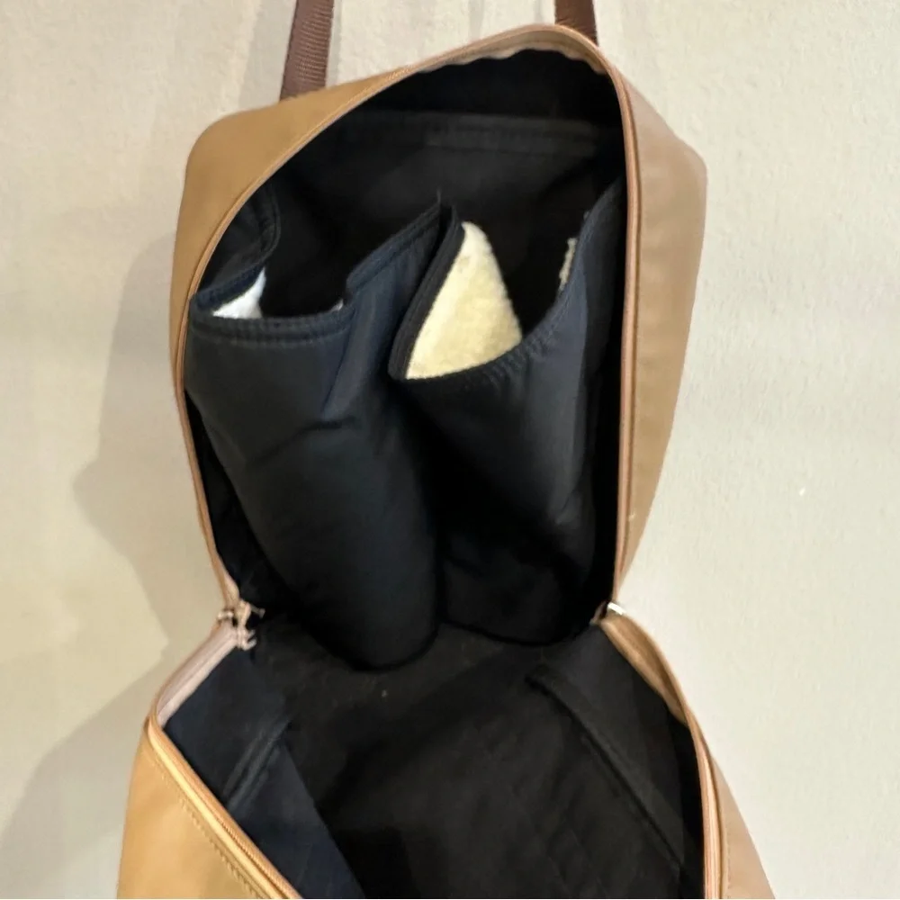 Jon Hart | Khaki Insulated Tote w/ Sherpa Bottle Sleeves champagne tote wine bag